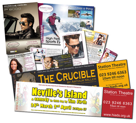 Posters, articles, adverts, flyers